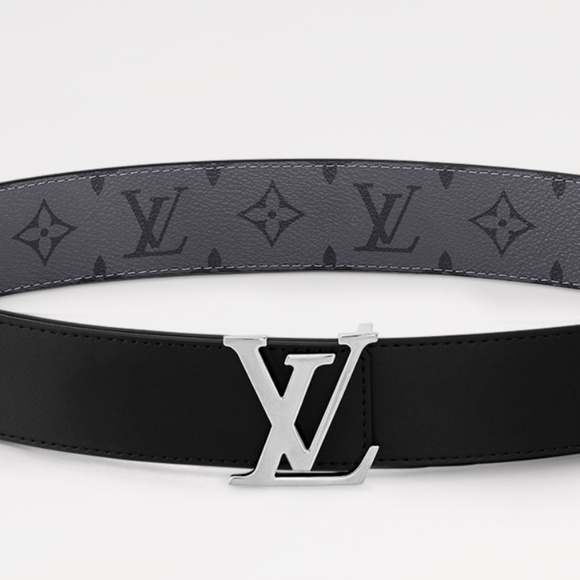 Louis Vuitton LV Initiales 40mm Reversible Belt Monogram Eclipse Reverse Logo 90 - Picture 2 of 7